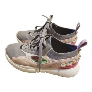 VALENTINO GARAVANI Heroes Embellished Sneakers MSRP $745